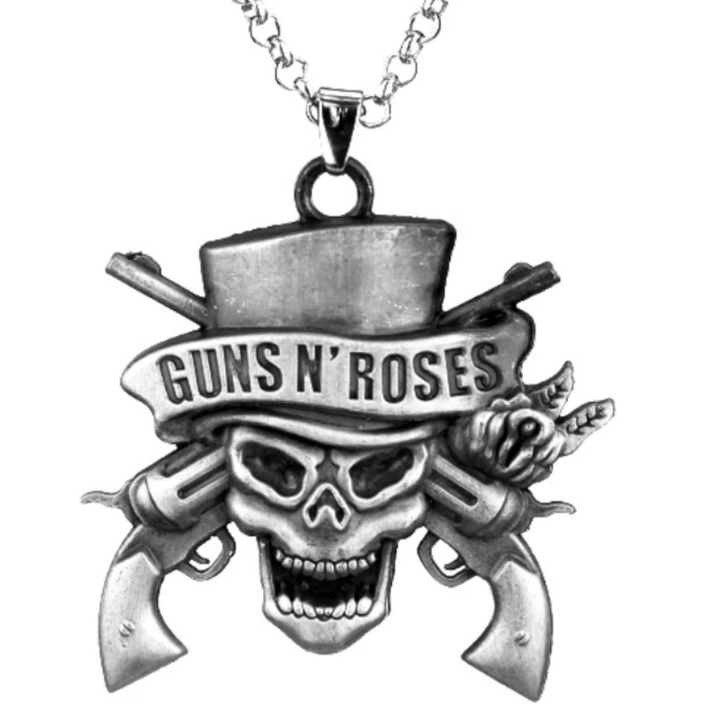 Guns N Roses Skull Necklace.